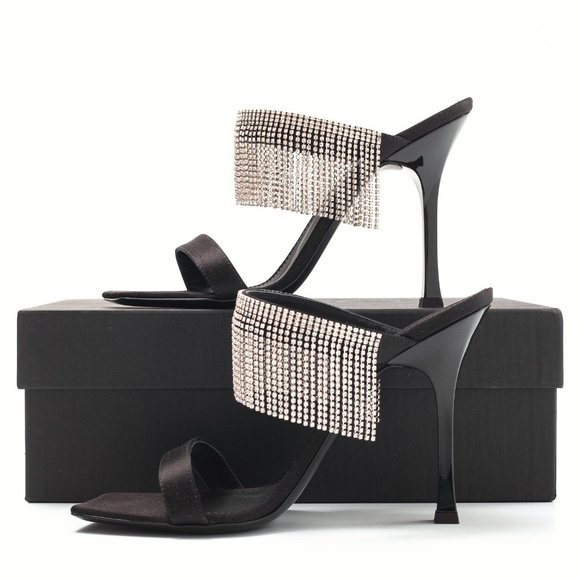 Giuseppe Zanotti Natalee Swarovski Crystal Fringe Heels - Picture 2 of 8